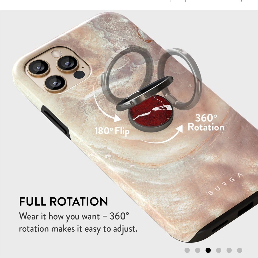 Red Ruby Ring Holder burga marble gunmetal  red white phone case cover popsocket - Picture 3 of 6